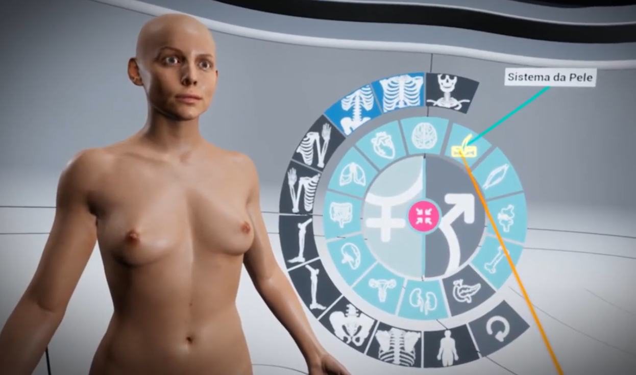 Ponto de partida do projeto: a avatar 3D Gisele em uma consulta de caso de dengue, primeira experiência de caso clínico.