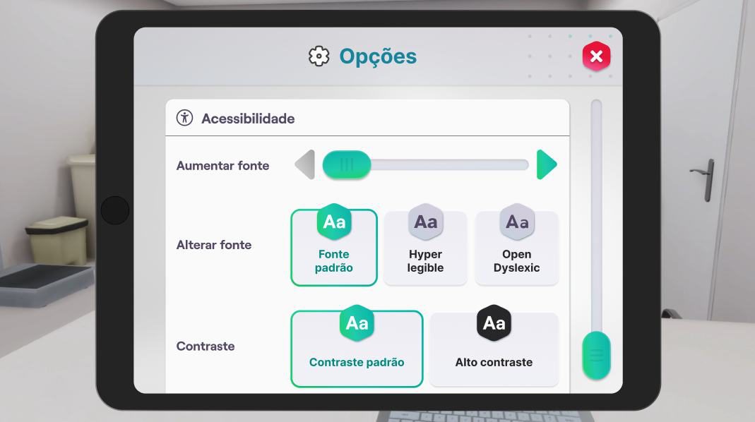 Conjunto de telas da experiência e acervo de assets para a experiência.