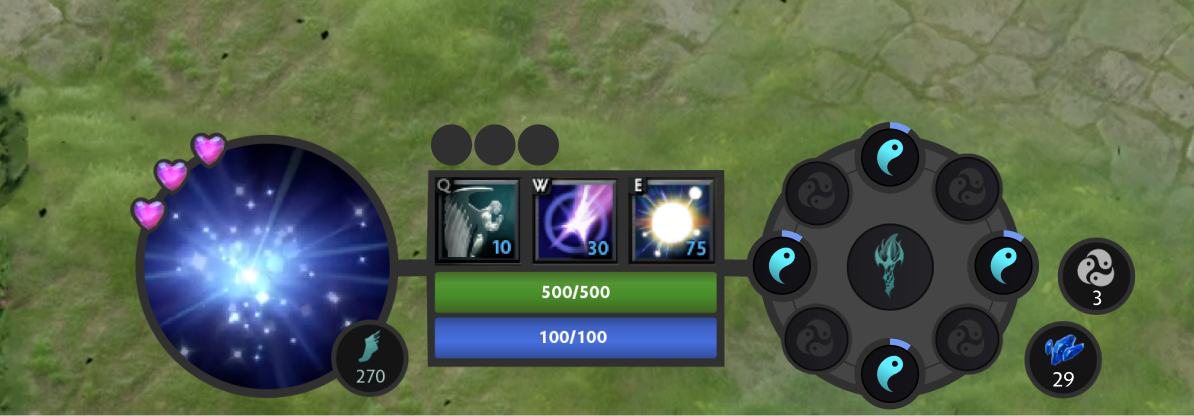 Desenvolvimento da interface de stats e habilidades.