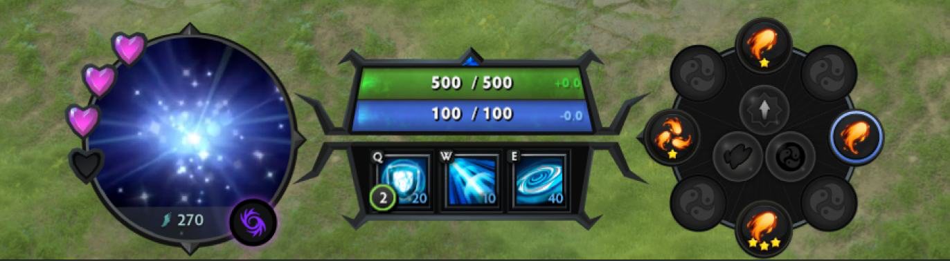 Desenvolvimento da interface de stats e habilidades.