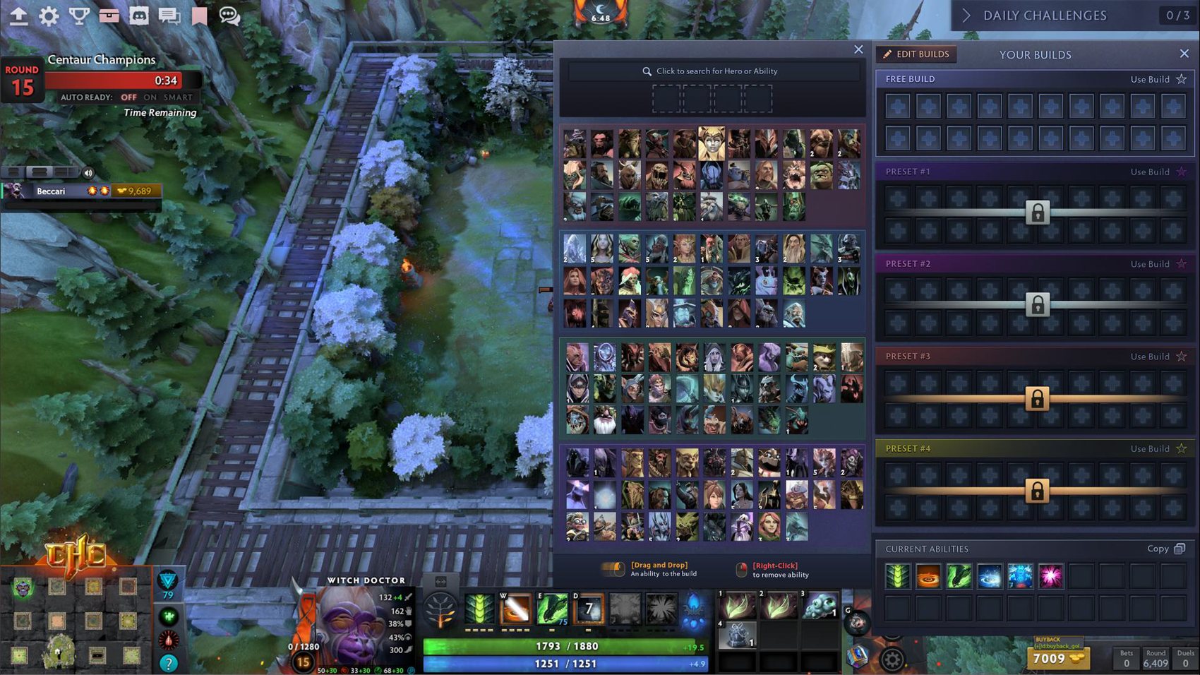 Painel de criação de build e painel para customização de mensagens sonoras.